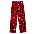thumbnail image 5 of Enjoytime Valentines Day Gift Womens Pajama Sets Plus Size Heart Printed Long 2Pcs Pj Sets Button Up Pjs Set Sleepwear Loungewear Lounge Sets, 5 of 5