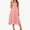 Pink, variant on Women's Casual Summer Dress Slim Waist Side Slit Strappy Drawstring Flowy Comfortable Stylish Midi Length