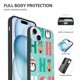 thumbnail image 4 of Funda navideña para iPhone 15, a prueba de golpes, con PC y TPU para cámara dual., 4 of 8