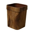 thumbnail image 2 of Tnarru Imitation Wood Grain Trash Can Large Rubbish Bin for Bathroom Kitchen Office 16L, 2 of 8