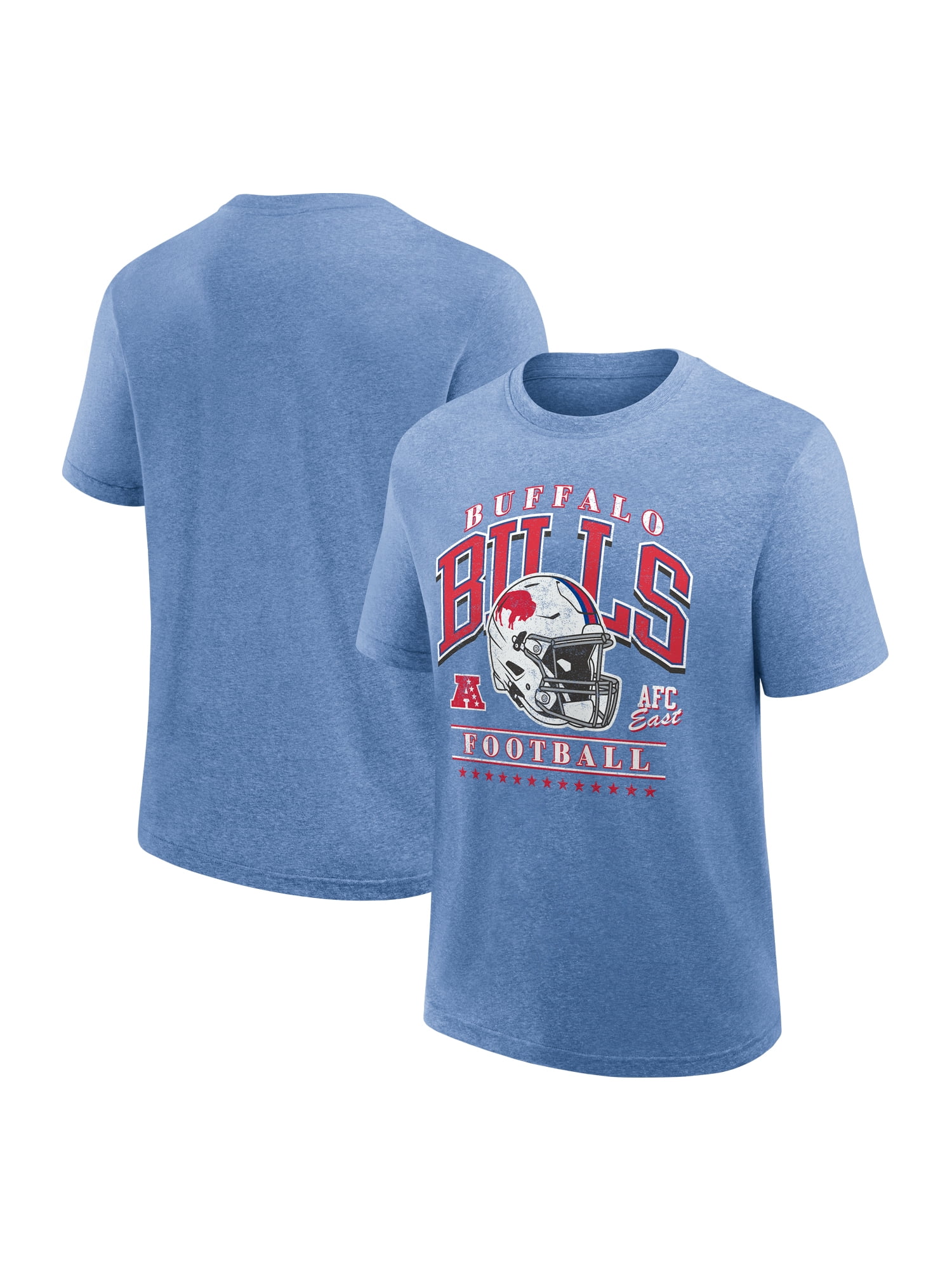 NFL Buffalo Bills Men's Synthetic Blue Heather Short Sleeve T-Shirt
