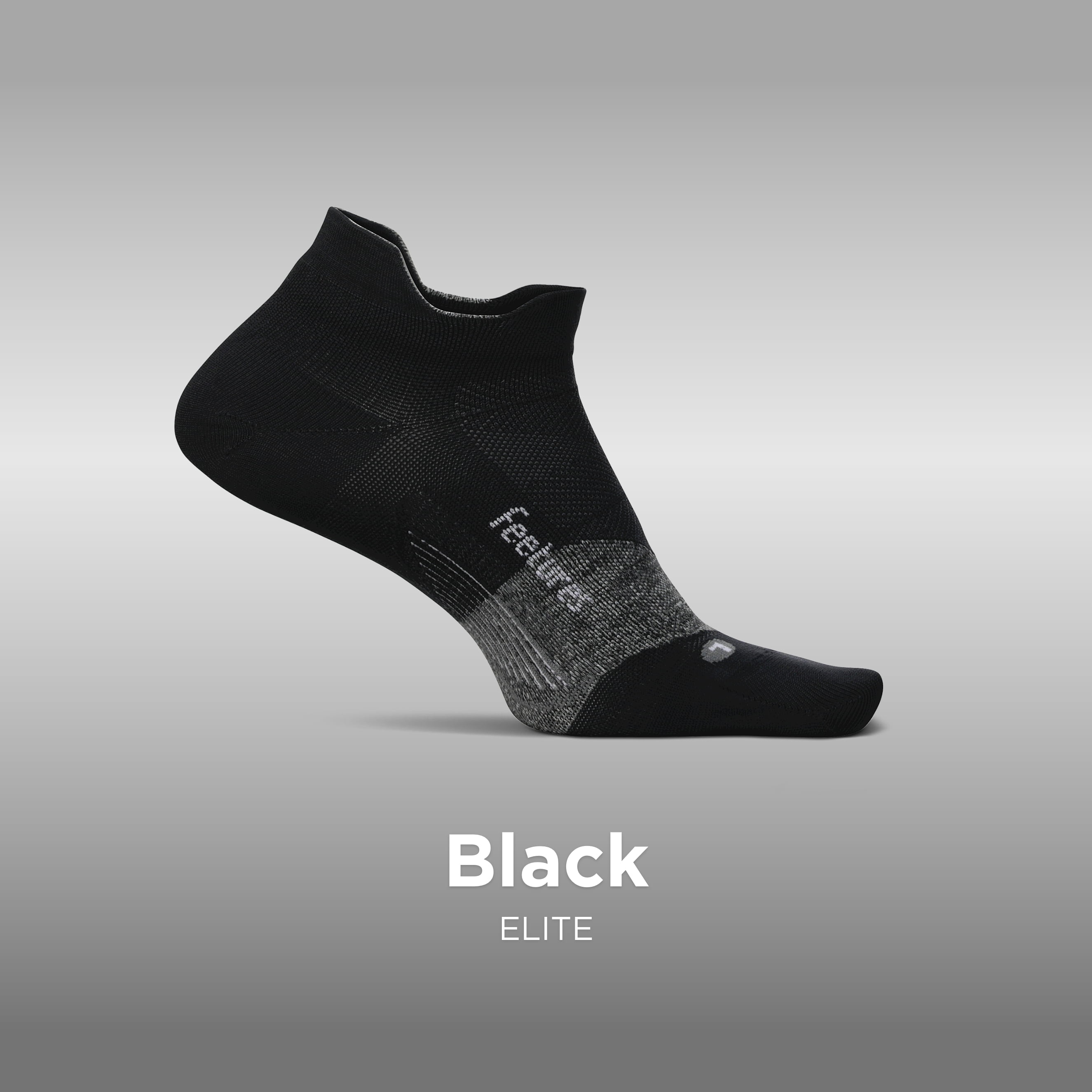 Feetures Elite Ultra Light Cushion Ankle Socks - Sport Sock with Targeted Compression - New Black, XL (3 Pair)