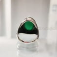 thumbnail image 7 of Green Onyx Mans Ring, Natural Green Onyx, December Birthstone, Silver Jewelry, 925 Silver Ring, Birthday Gift, Heavy Mens Ring, Arabic Design, Ottoman Style Ring, Christmas, Turkey Mens Signet Ring, 7 of 7