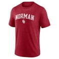 thumbnail image 2 of Men's Crimson Oklahoma Sooners Arch Battle Cry Tri-Blend T-Shirt, 2 of 3