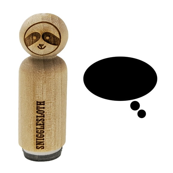 Thought Speech Bubble Solid Rubber Stamp for Scrapbooking Crafting Stamping - Mini 1/2 Inch