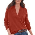 thumbnail image 1 of KIHOUT Spring Winter Womens Tops V-Neck Long Sleeve Solid Color Capless Fashion Commuting Comfort Jacket, 1 of 6