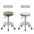 thumbnail image 5 of Fotbe Lavender Flowers Stool Covers Round,Waterproof Round Bar Stool Covers Bar Chair Covers Washable Stool Cushion Slipcover for 12-14 Inch Chair-13 inch, 5 of 7