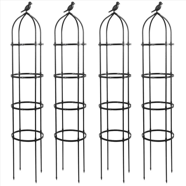 Enrejado de para Plantas Trepadoras, Enrejado de Jardín, Soporte para Plantas de Vid Trepadora, Soporte para Flores, Torre para Plantas, 4 Piezas (A)