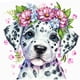 thumbnail image 1 of Pintura de diamante 5D DIY, kit de perro manchado con taladro redondo completo, decoración del hogar, 30x30cm, 1 of 9