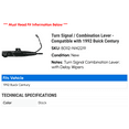 thumbnail image 2 of Turn Signal / Combination Lever - Compatible with 1992 Buick Century, 2 of 2