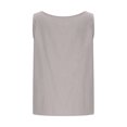 thumbnail image 5 of DDAPJ pyju Cropped Tank Top for Women V Neck Sleeveless Cotton Linen Shirts Summer Casual Loose Fit Basic Tees Gray XXXL, 5 of 10