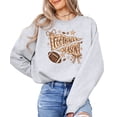 thumbnail image 2 of Football Season Sweatshirt Women Coquette Bow Pennant Game Day Crewneck, Gray Sweatshirt, XL, 2 of 8