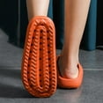 thumbnail image 2 of Zapatillas de baño de suela gruesa de Color sólido Zapatos Zapatillas de Naranja 36-37 jinwen Zapatillas de casa, 2 of 8