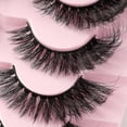 thumbnail image 4 of Pestañas Pestañas postizas de aspecto natural Pestañas de visón 3d Pestañas de ojo de gato Tira natural Pestañas postizas Pestañas de hadas estilo mariposa tenue, 4 of 5