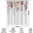 thumbnail image 6 of Watercolor Fall Leaves Shower Curtain for Bathroom 72x84inches Top Hanging Eucalyptus Leaves Shower Curtain Set with Hooks Autumn Waterproof Fabric Decor Shower Curtains, 6 of 6