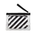 thumbnail image 2 of Bolsa George para Mujer Accesoria Mini Transparente con Cierre, Estampado Rayas Negro, 2 of 4