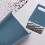 Mini Dustpan Brush Kits, Portable Compact Dust Pan And Hand Broom Nesting Snap On Design For Countertop Sofa Key Board Cleaning