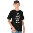 thumbnail image 5 of Keep Calm and Say Boo Halloween Crewneck T Shirts Boy Girl Teen Brisco Brands L, 5 of 6