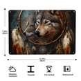 thumbnail image 2 of Wolf Indian Dream Feather Metal Tin Sign Home Coffee Room Kitchen Garden Wall Office Decor 8X12Inch, 2 of 7