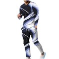 thumbnail image 2 of Wavsuf Men's Sweatsuits Set 2 piece Jogger Set for Men Tight Sweatshirt and Sweatpants Purple Size XL, 2 of 5