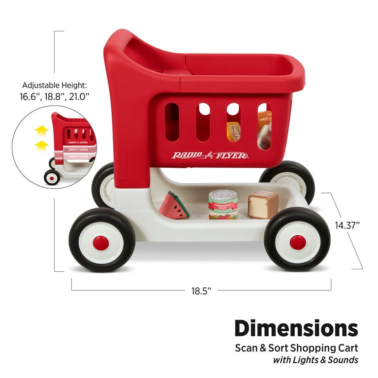 Radio Flyer Scan Sort Shopping Cart with Lights Sounds Walmart