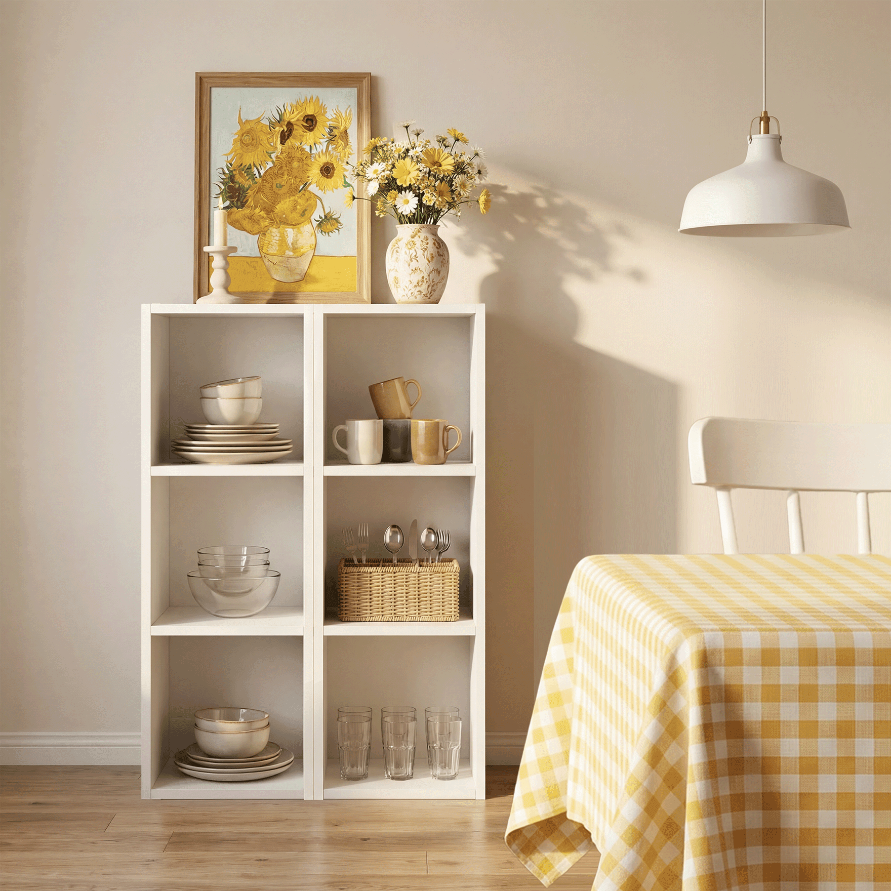 Mifurn 3-Tier Bookshelf Open Shelf Bookcase, White