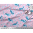 thumbnail image 2 of Soimoi Velvet Fabric Fishing Hook,Fish & Whale Ocean Decor Fabric Printed Yard 58 Inch Wide, 2 of 3