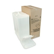 Pactiv Foam Hinged Lid Containers, White, 9 x 9 x 3-1/4, 3-Compartment, 150/Carton -PCTYTD19903