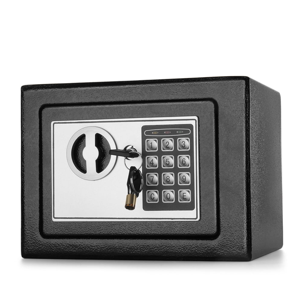 Cute Home Security Safe Safes Lock Strongbox Coffer Gun Cash Jewelry Boxes Black 