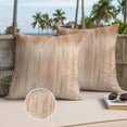 thumbnail image 3 of Beige Ombre Outdoor Pillow Covers 20x20 Set of 2, Waterproof Patio Throw Pillowcase Protectors, Modern Abstract Art Gradient Square Decorative Pillow Shams Cushion Covers for Seat Bed Couch Sofa, 3 of 8