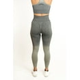 thumbnail image 4 of Womens High Waisted Leggings Butt Lifting Seamless Ombre for Gym Workout Yoga Running by MAXXIM Charcoal Heather Gray Medium, 4 of 5