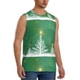 thumbnail image 2 of Gaeub Christmas Green Men's Sleeveless Muscle Shirts Workout Tank Tops, Odor Protection and Comfortable - Large, 2 of 8