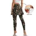 thumbnail image 3 of FUIALDOLG Mushroom Athletic Skirt with Leggings for Women Cute MushroomsTennis Golf Skorts Stretchy High Waist Yoga Pants Trousers Picckleball Clothing,Size 3XL, 3 of 7