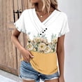 thumbnail image 2 of Ruimatai Summer Tops for Women Casual Women's V-Neck Fashion Short-Sleeved Spring And Summer Top, 2 of 5