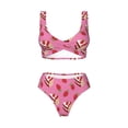thumbnail image 4 of Rocae Strawberry Cake for Bikini Set for Women Two Piece Sexy High Swimsuits Split Crossover Bikini Small, 4 of 9