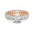 thumbnail image 3 of Diamond Ring Gift For Mom 3 Carat IGI Certified Radiant Shape Lab Grown Diamond Engagement Ring | 14K Rose Gold | Madeline Full Eternity Diamond Ring | FG-VS1-VS2 Quality Friendly Diamonds, 3 of 5