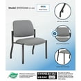 thumbnail image 3 of Boss Office Products Vinyl Waiting Room Armless 400 lb Capacity Reception Chair, Gray, 3 of 8
