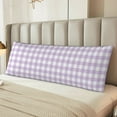 thumbnail image 6 of KLL Ultra Soft Microfiber Body Pillow Cover/Pillowcases 20"x54" with Hidden Zipper Closure-Purple Checkboard, 6 of 8