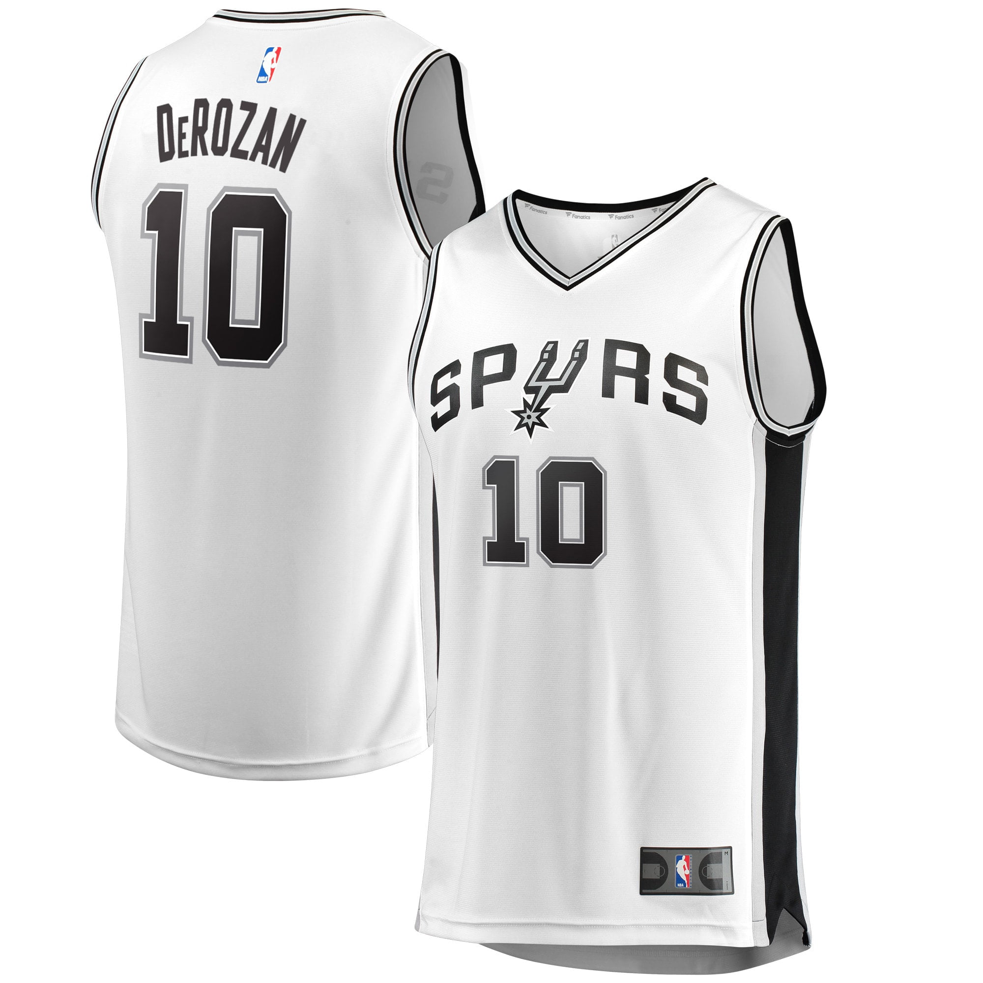 DeMar DeRozan San Antonio Spurs Fanatics Branded Fast Break White Jersey - Association ...