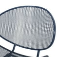 thumbnail image 6 of GDF Studio Poynes Outdoor Metal Mesh Shell Chairs, Set of 2, Matte Navy Blue, 6 of 11