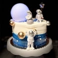 thumbnail image 5 of Adornos de pastel de astronauta espacial, figuritas de astronauta del espacio exterior, Planeta, cohete, inserto de pastel, suministros de fiesta de cumpleaños para niños, Baby Shower, 5 of 5