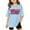 Z3-Light Blue, variant on Girls Crop Tops Short Sleeve Ruched Sides Slim Fit Bow Cheery Graphic Tees Cute Summer Shirts