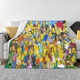 thumbnail image 3 of Manta polar de Los Simpsons, manta súper suave y acogedora, manta de franela ligera, mullida y cómoda, mantas de felpa cálidas para sofá, cama, 3 of 7