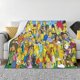 thumbnail image 3 of Manta polar de Los Simpsons, manta súper suave y acogedora, manta de franela ligera, mullida y cómoda, mantas de felpa cálidas para sofá, cama, 3 of 7