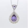 thumbnail image 3 of Lona Teardrop purple Cz Pendant Necklace Women Ginger Lyne Collection, 3 of 5