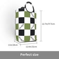 thumbnail image 3 of Waterproof Collapsible Laundry Hamper, Clover Check Pattern Aluminum Handle Laundry Bag Storage Basket, 50L, 3 of 6