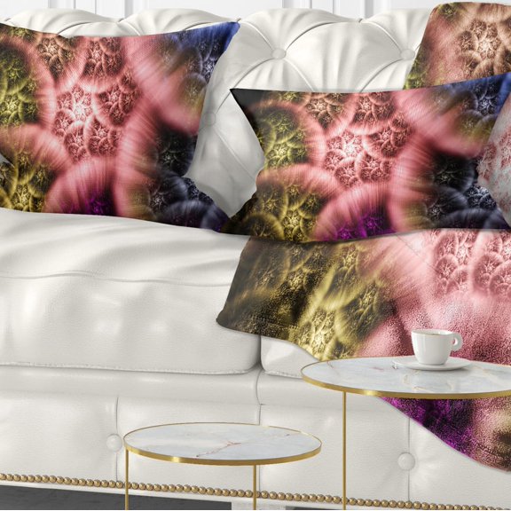 Designart Biblical Sky with Multi Color Clouds - Abstract Throw Pillow - 12x20
