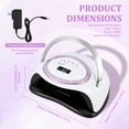 thumbnail image 2 of 288W Nail Lamp with 66 LEDs and Smart Sensor Professional Nail Dryer with 4 Timer Settings Fast Curing Light for Gel Polish Hands and Feet, 2 of 9