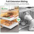 thumbnail image 3 of 2Pack Pull out Cabinet Organizer, 21"Deep,Slide out Drawers for Kitchen Cabinets, Pull-Out Home Organizers with Adhesive Nano, Roll out Sliding Shelves for Bathroom, Pantry,Under Sink Storage,White, 3 of 9
