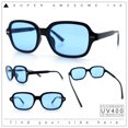 thumbnail image 2 of Retro Hustler Oval Rectangular Plastic Mid Horn Rim Vintage Vibe Sunglasses Black - Blue, 2 of 8
